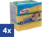 Nicols Scouring Sponge - 4 x 3 Pieces (12 pieces)